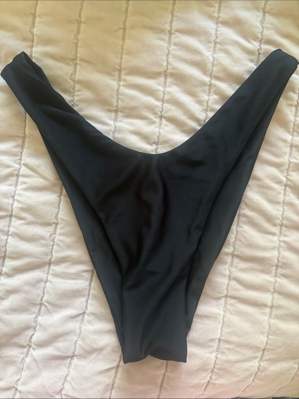 aerie Black High-Cut Bikini Bottom